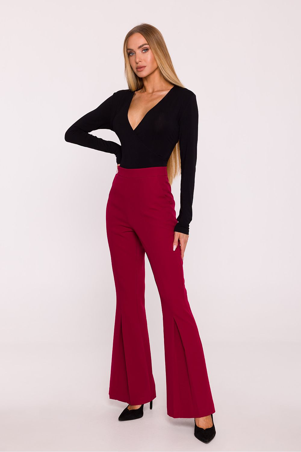  Crimson Rose Trousers Red Front