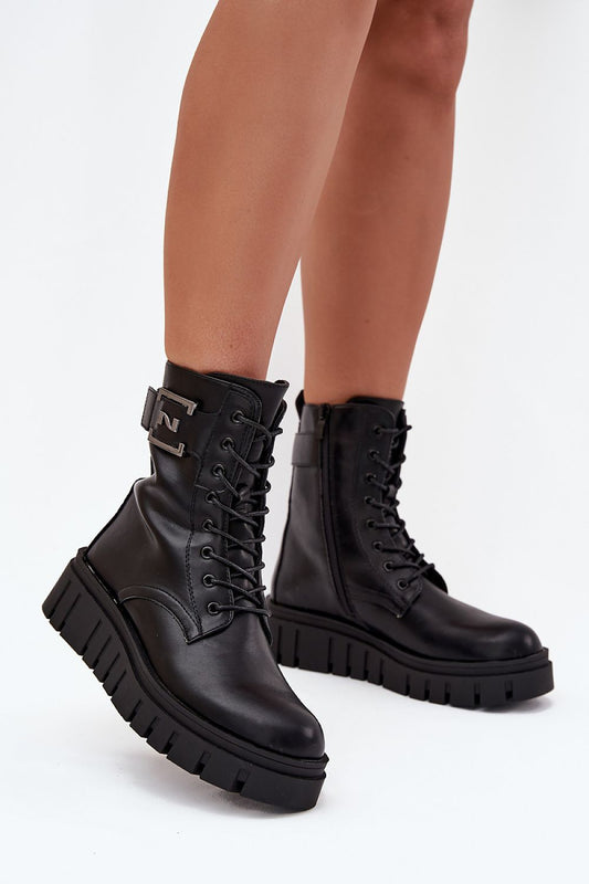  Urban Edge Platform Ankle Boots – Side View