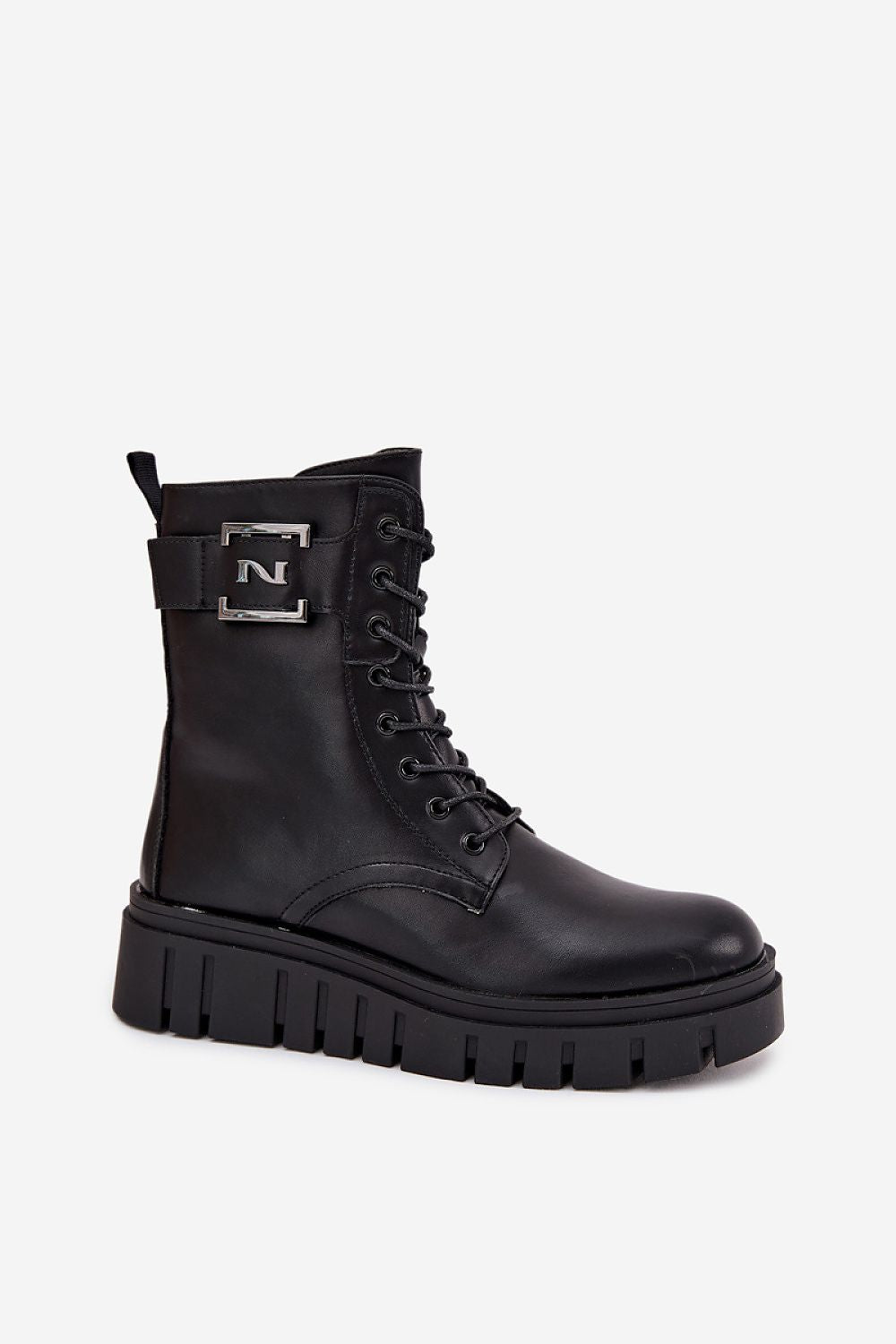 Urban Edge Platform Ankle Boots – Close-Up Detail