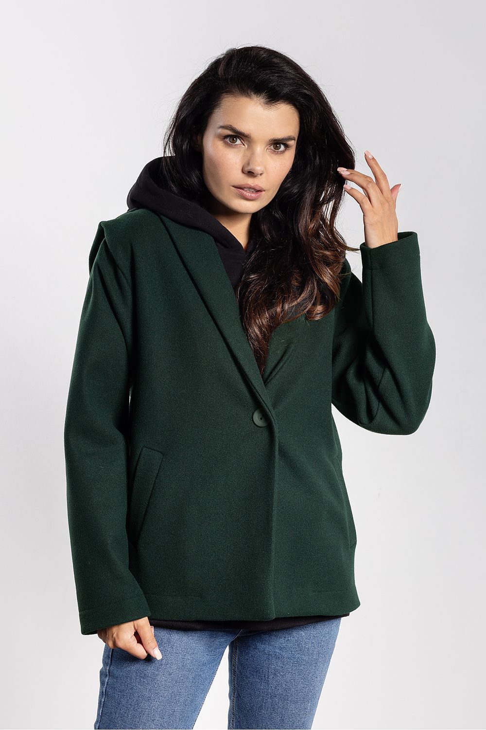 Elena Magnolia Corduroy Jacket Green Detail