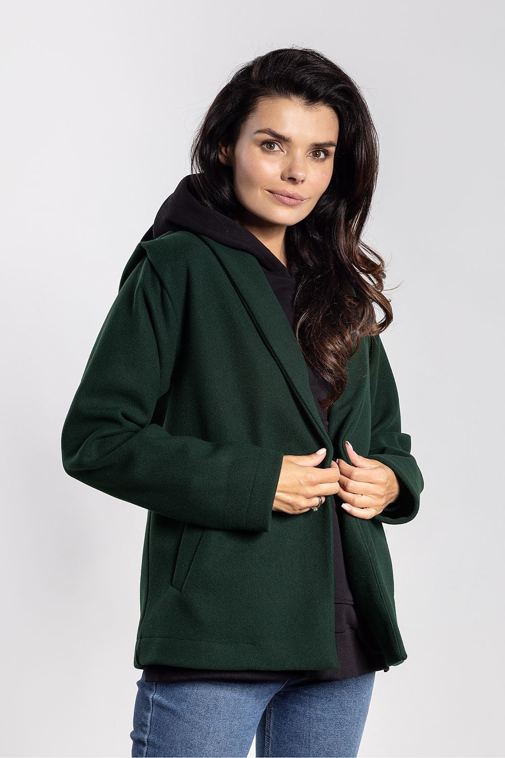  Elena Magnolia Corduroy Jacket Green-side Detail