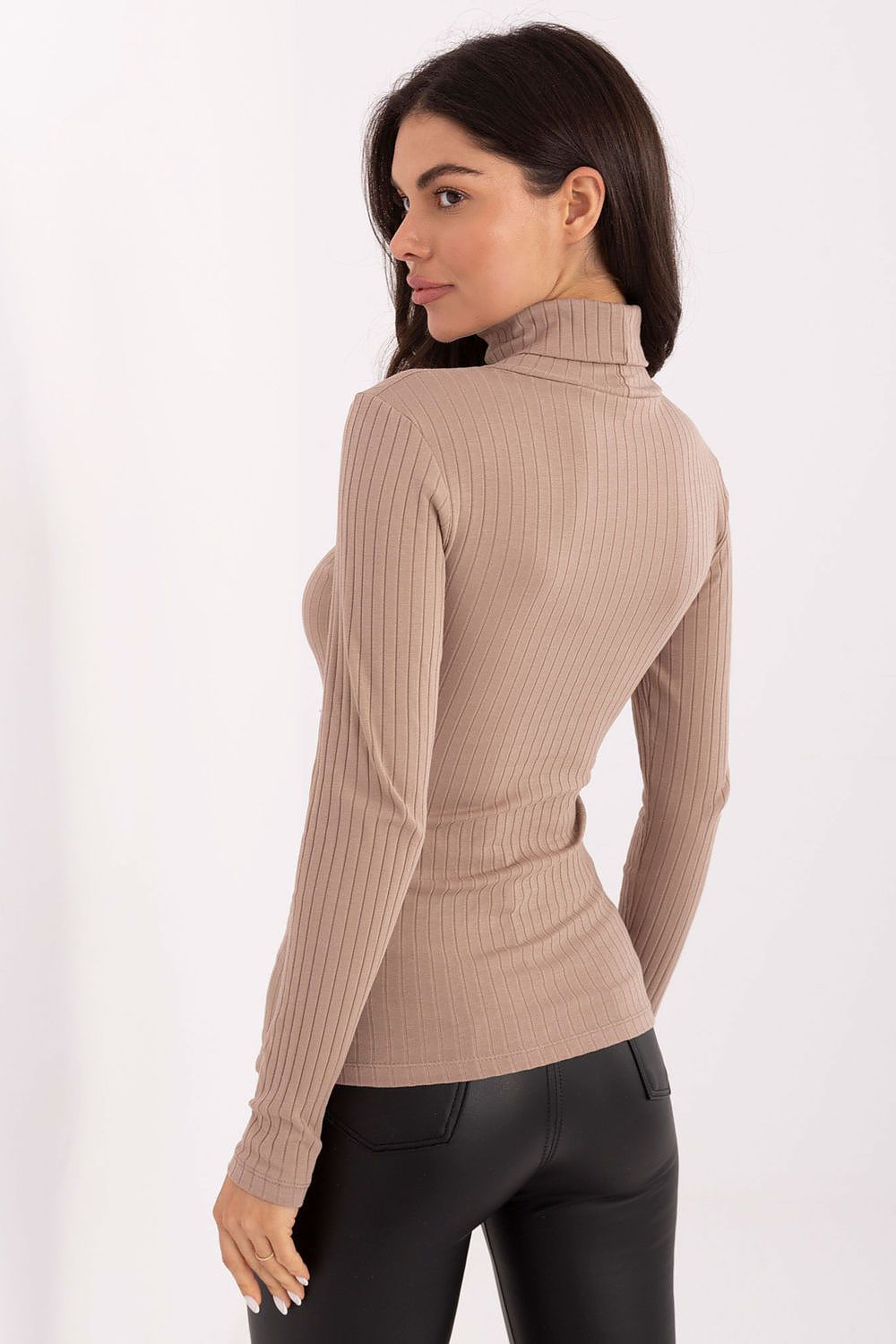  classic ribbed sweater-beige