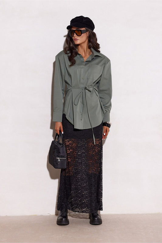  Elegant classic-cut shirt in green