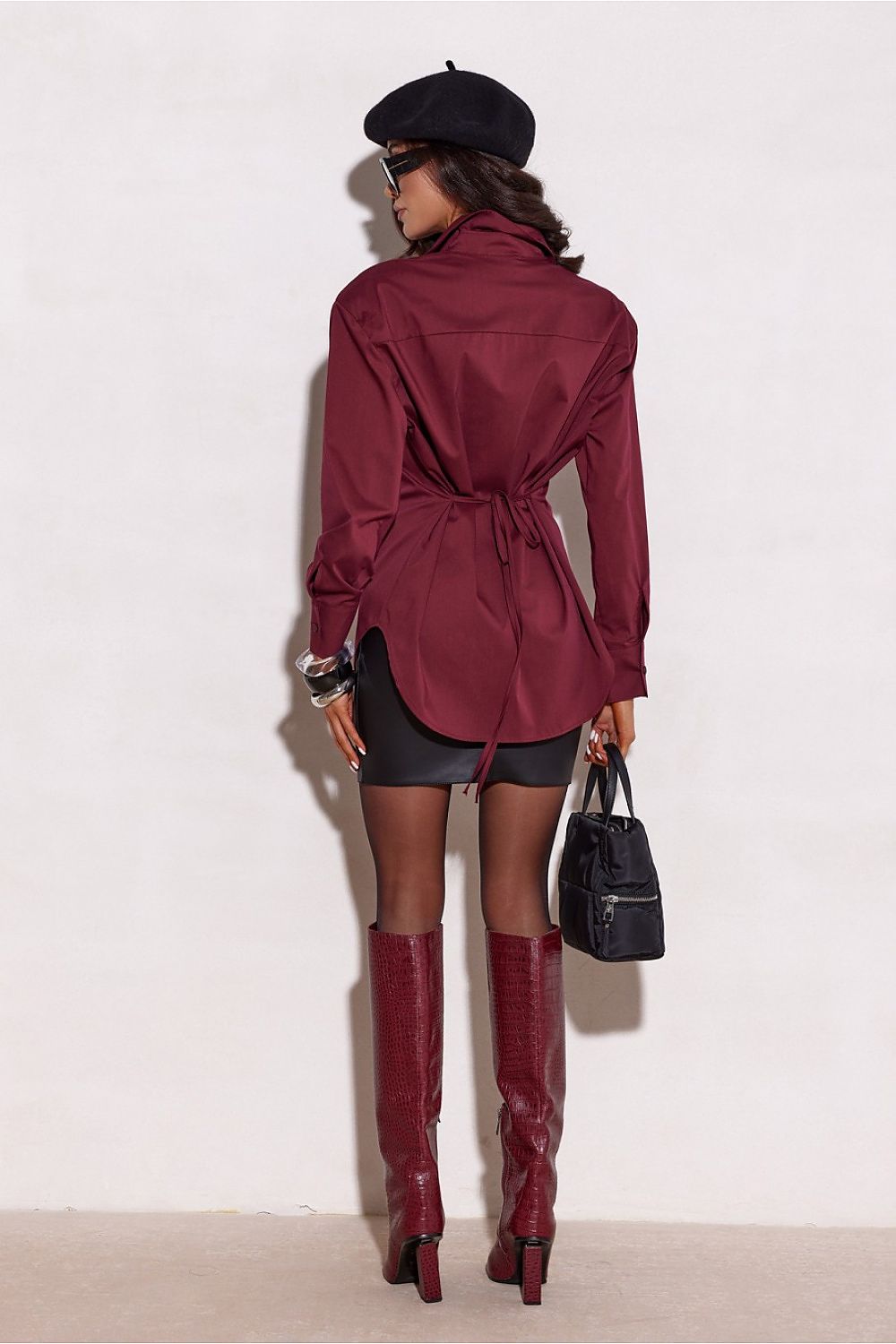  Sophisticated red classic-cut shirt