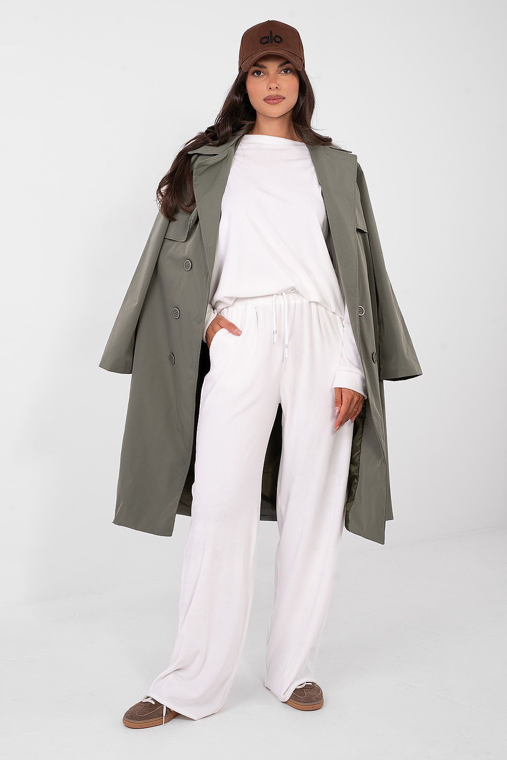  Beige women's tracksuit casual everyday outfit