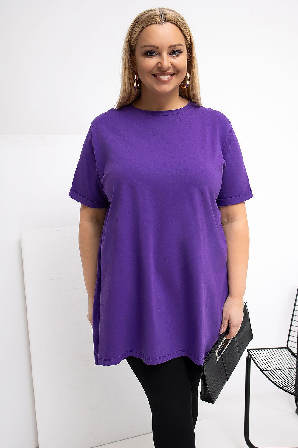  soft stretch everyday women’s t-shirt-purple