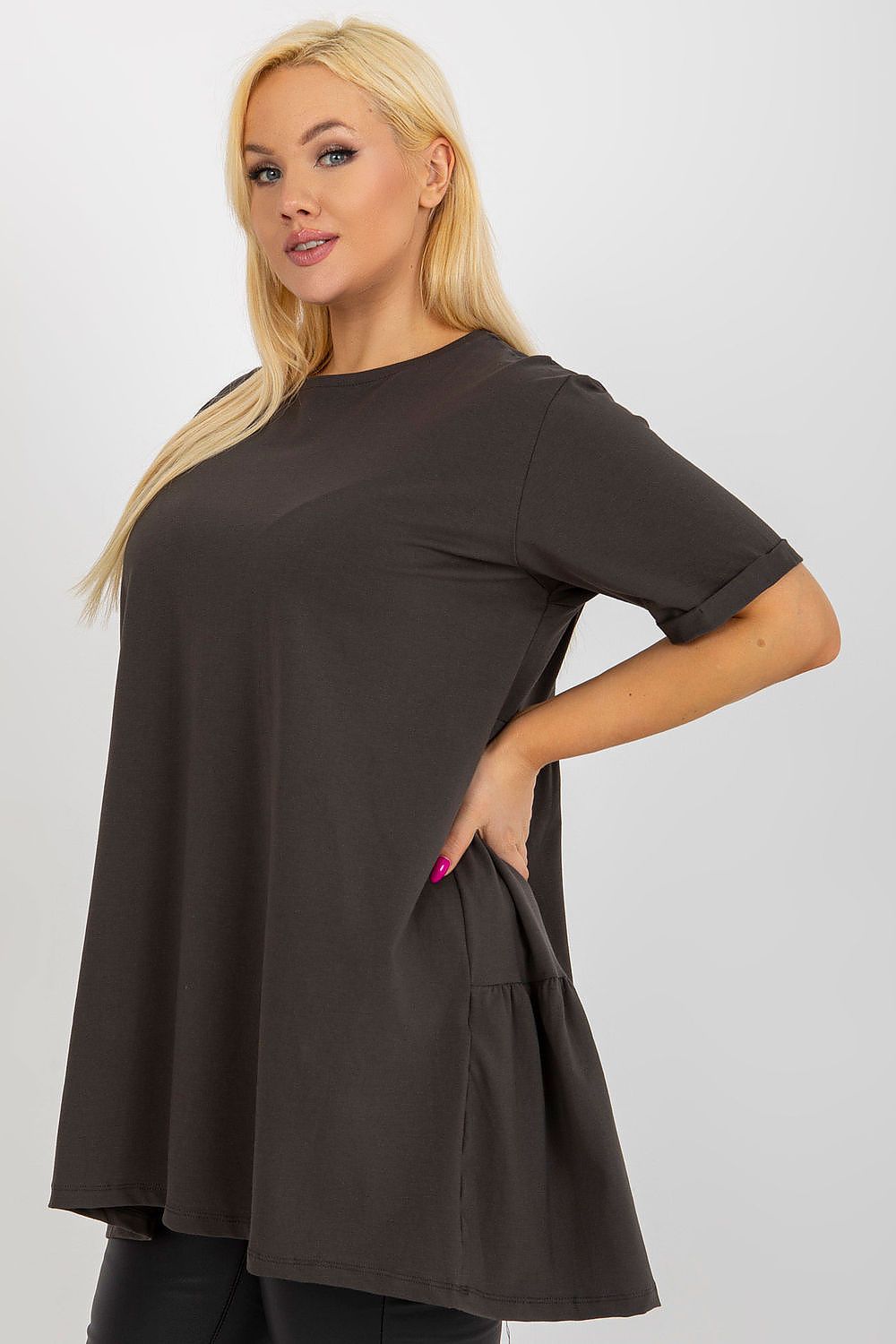  soft stretch everyday women’s t-shirt-dark grey