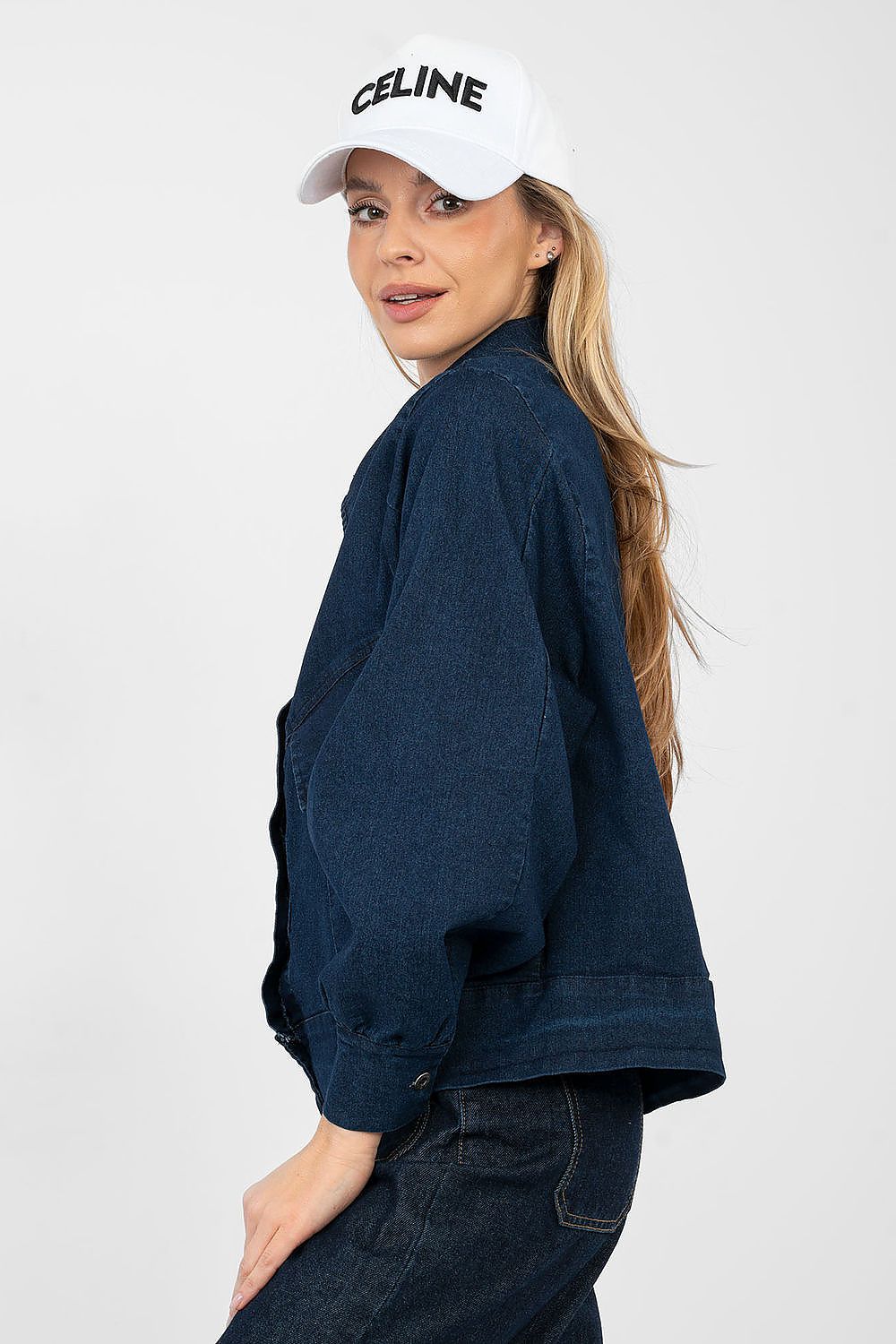  navy lightweight casual jean jacket women