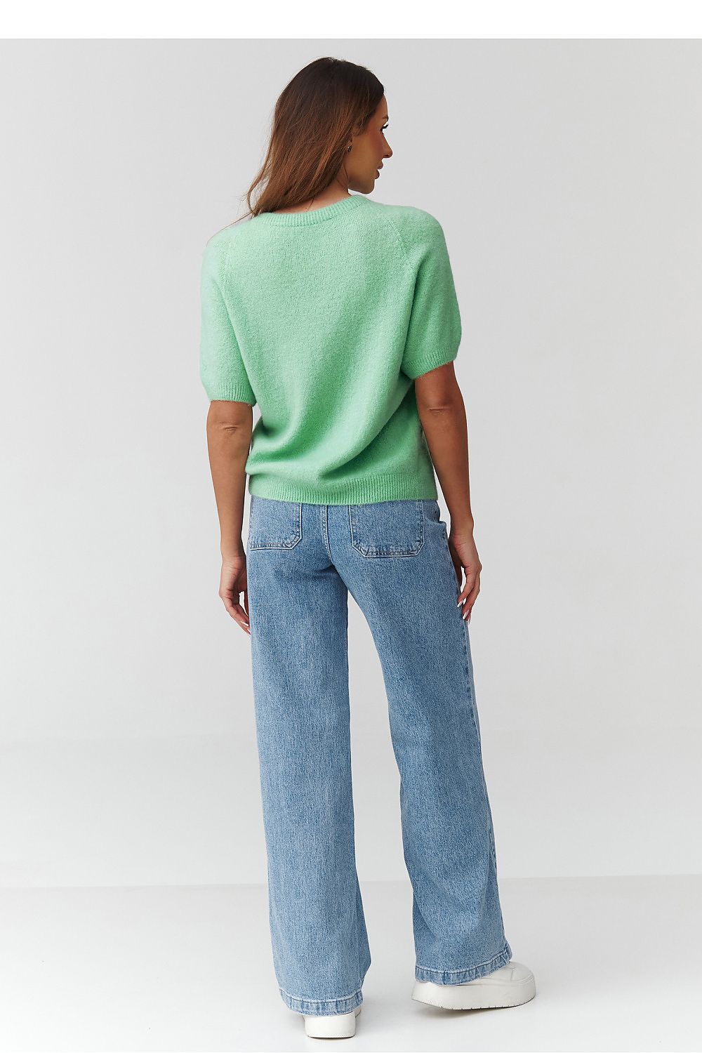  green soft alpaca blend women’s jumper