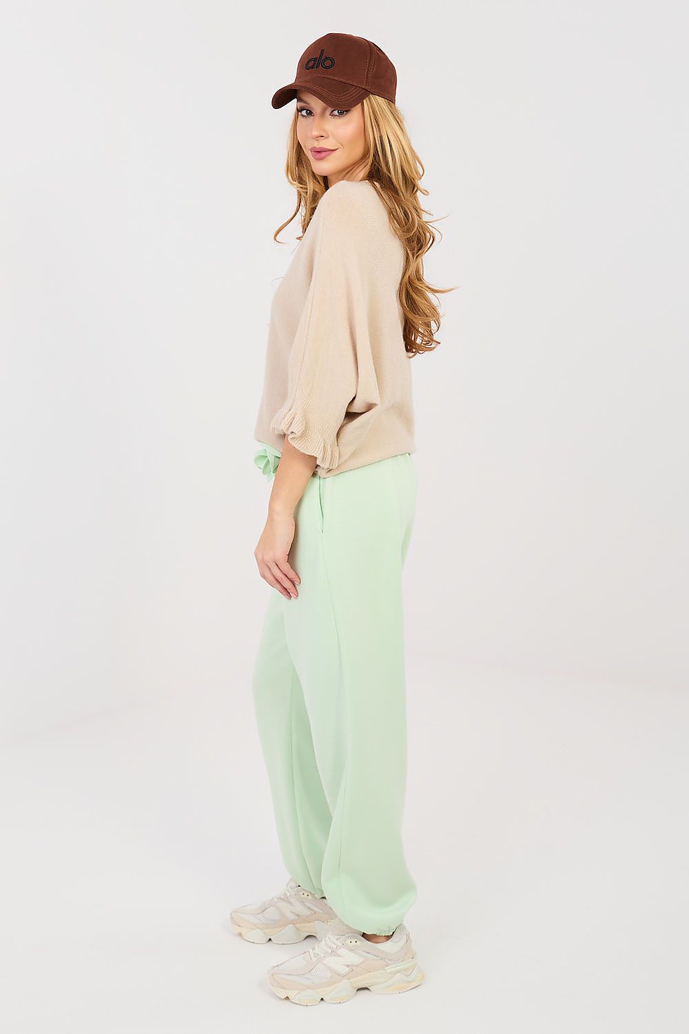  green soft cuffed women’s trousers