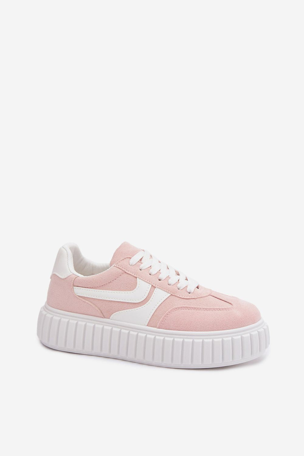  pink women’s eco-suede platform sneakers-2
