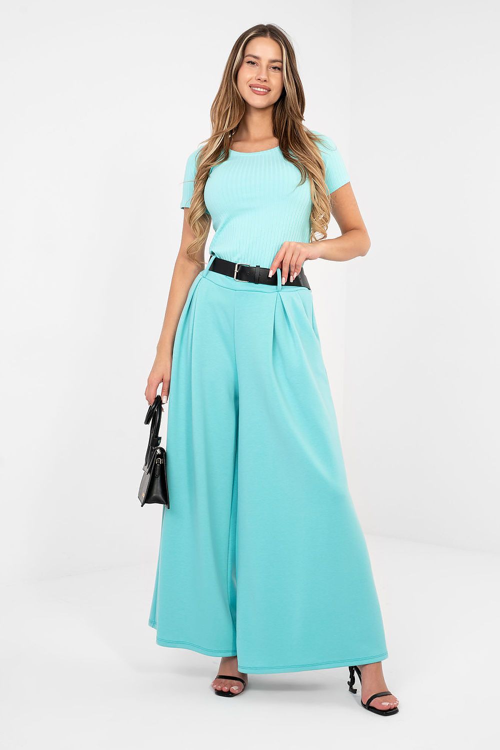  green women’s elegant palazzo trousers
