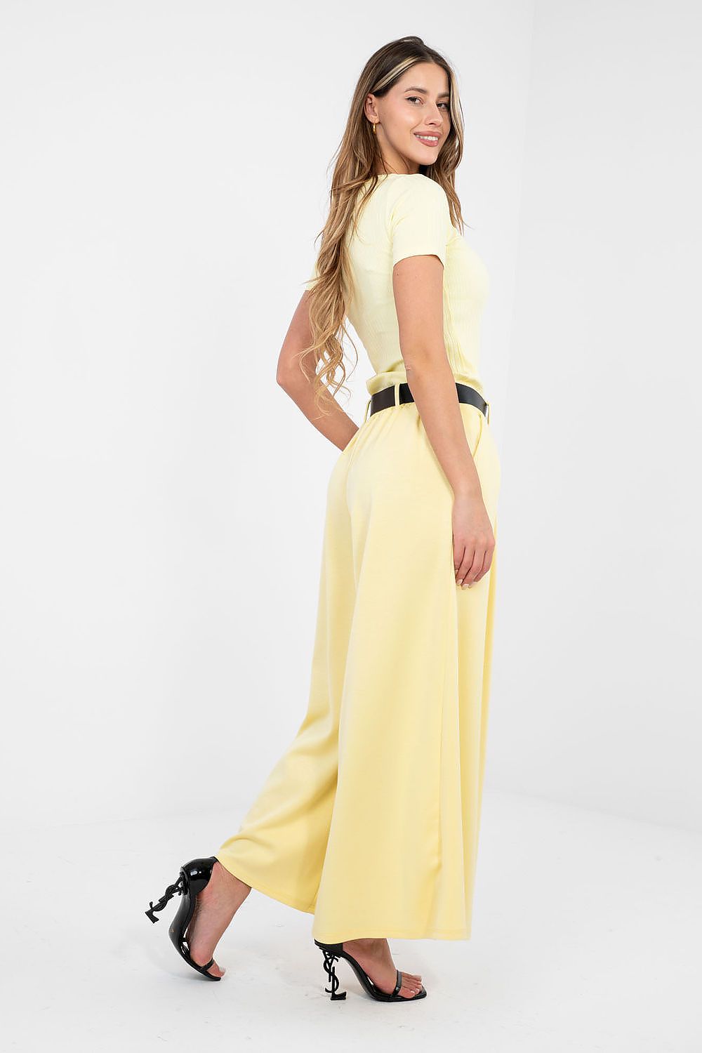  yellow women’s elegant palazzo trousers