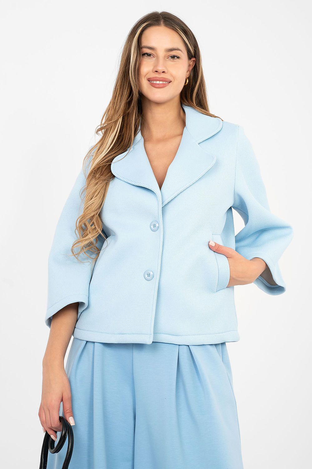  blue lightweight modern casual jacket women