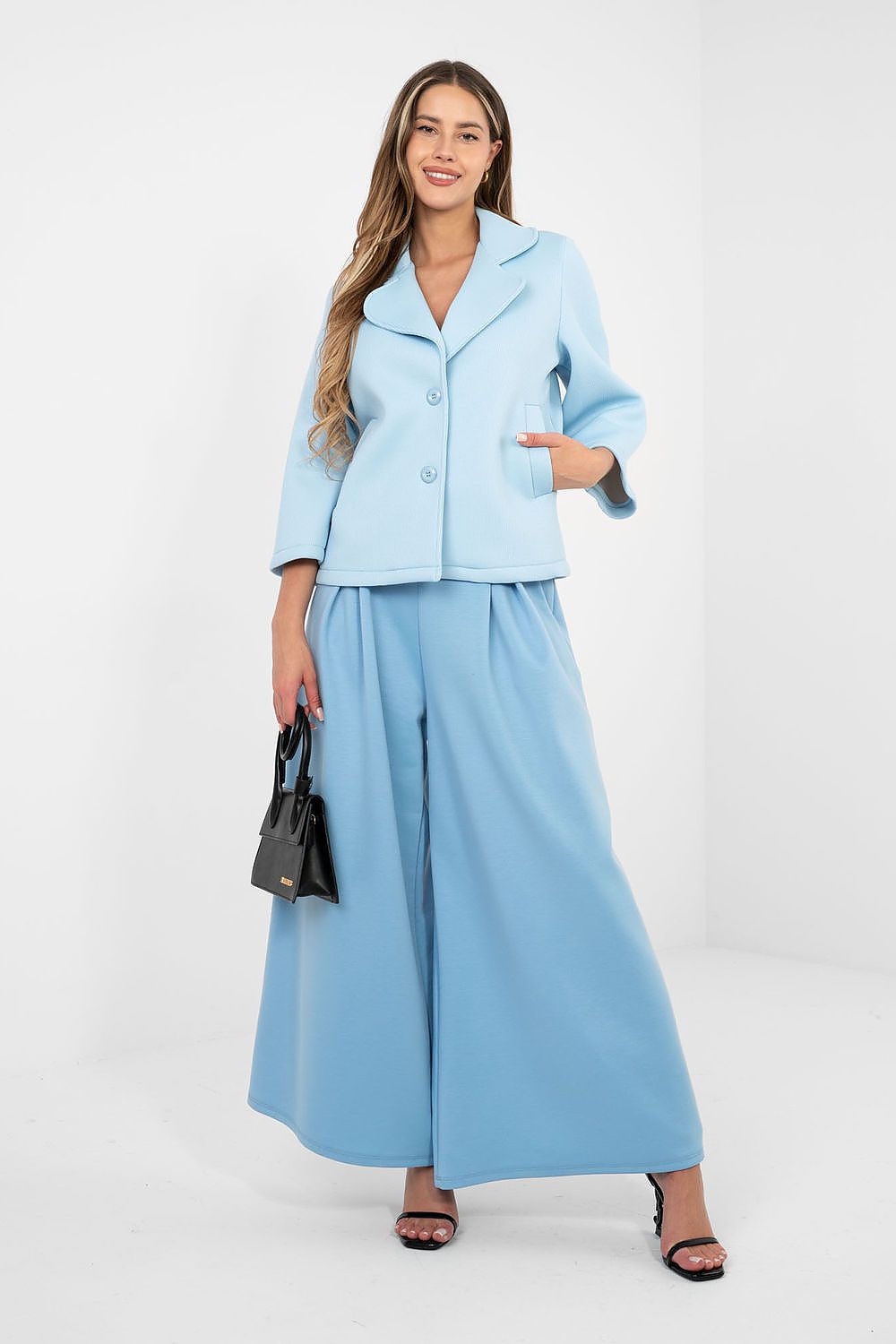 blue lightweight modern casual jacket women-2