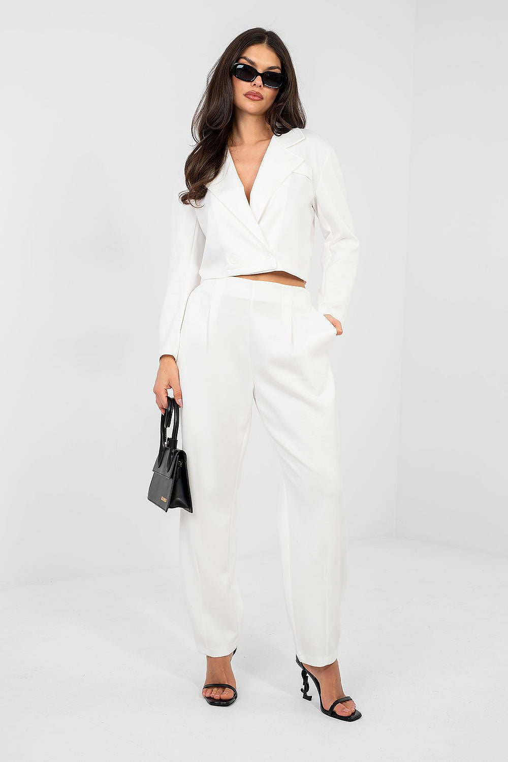  beige women’s elegant two-piece suit set variant-2