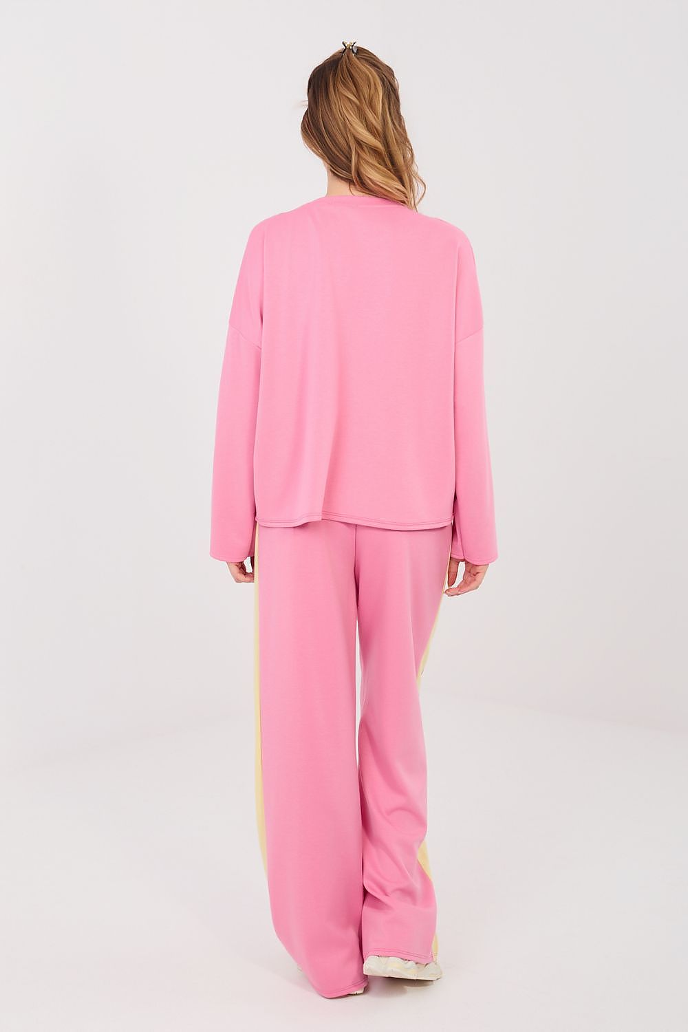  pink women’s casual bow tracksuit set