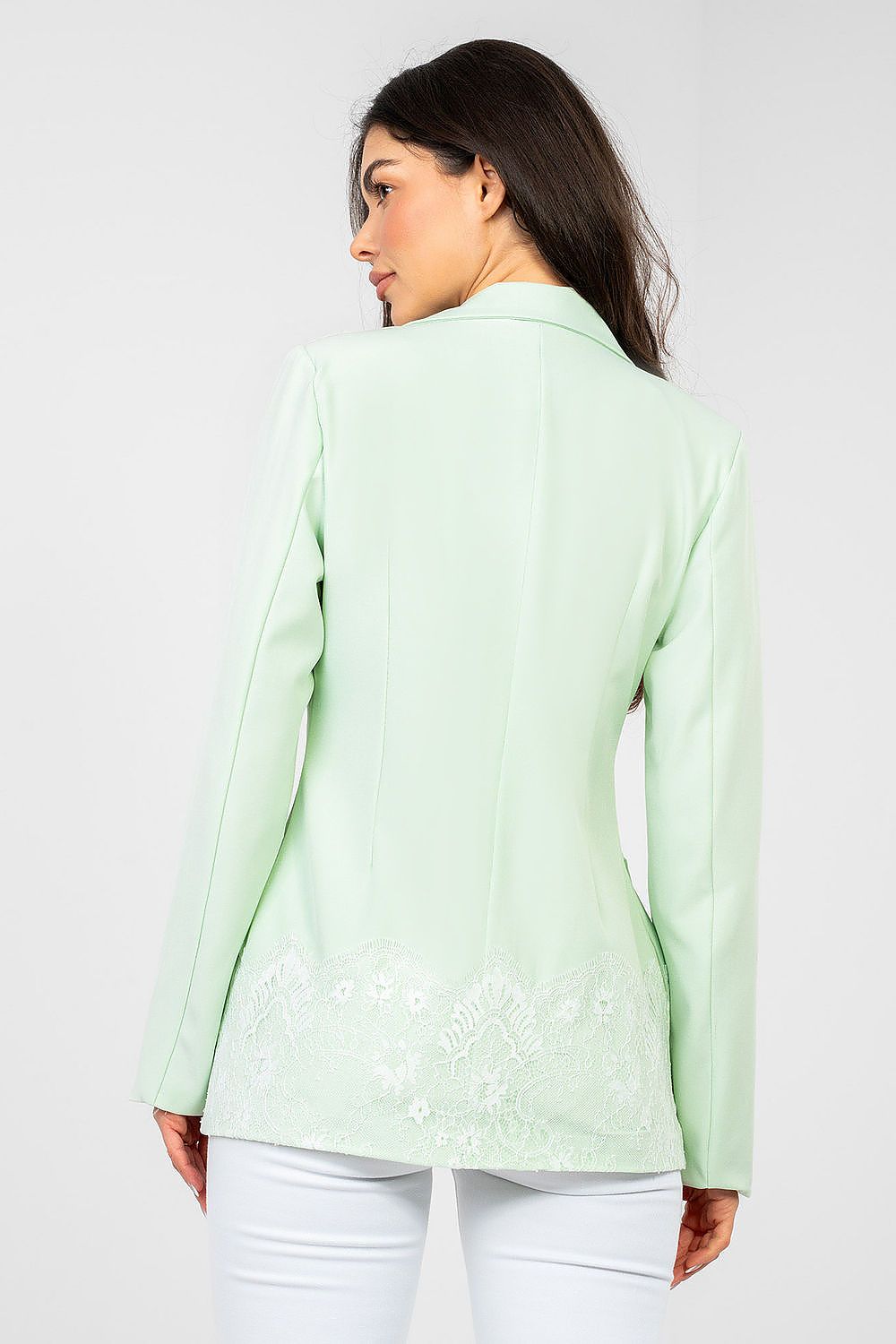  lace trim blazer modern tailored look