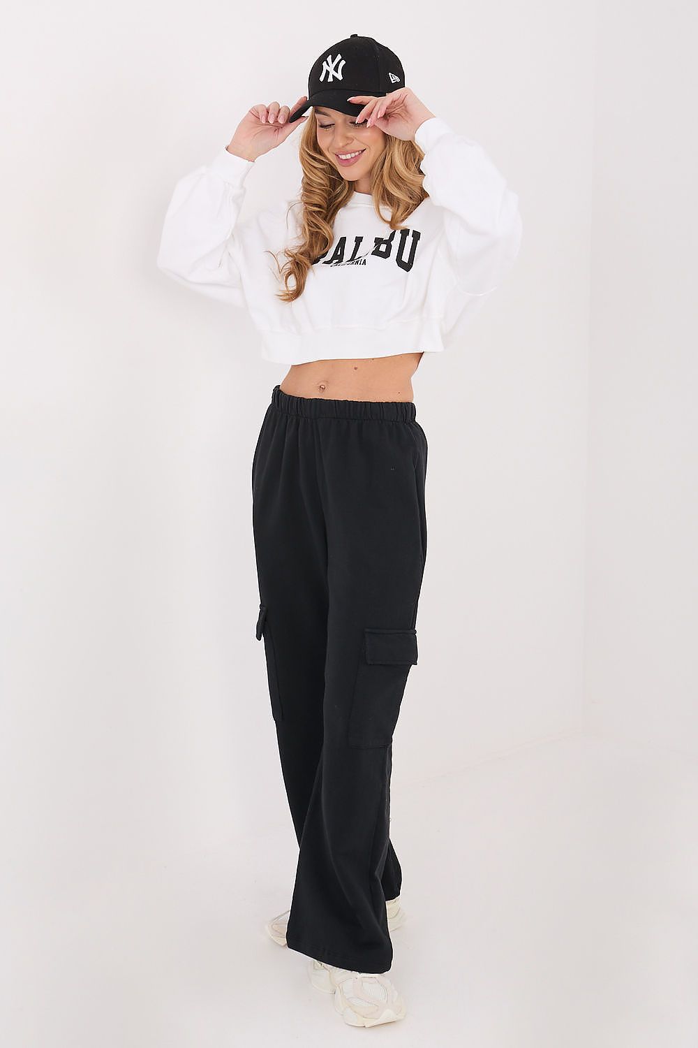  casual sweatshirt styled with skirt outfit