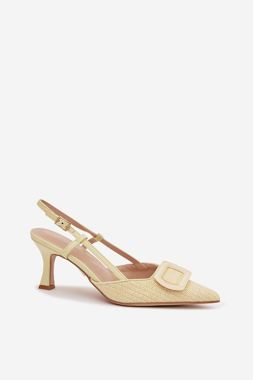 Yellow pointed toe heel sandals statement summer style-2