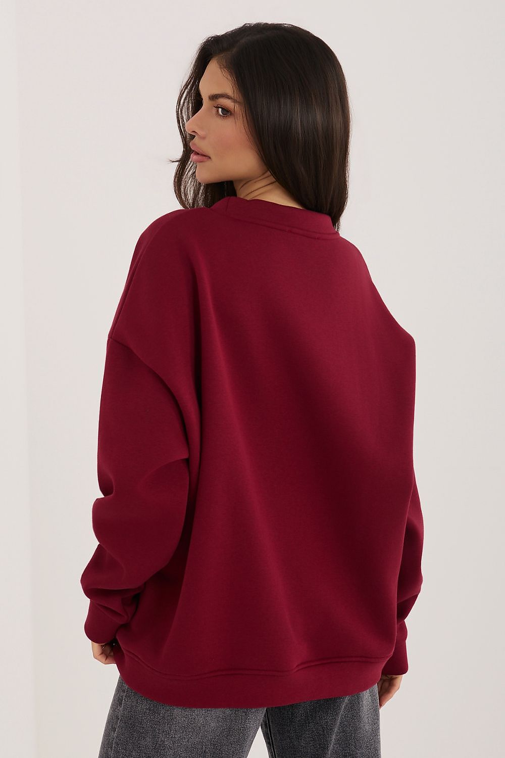  Women's oversized STUD 91 statement sweatshirt with long sleeves and ribbed cuffs-2