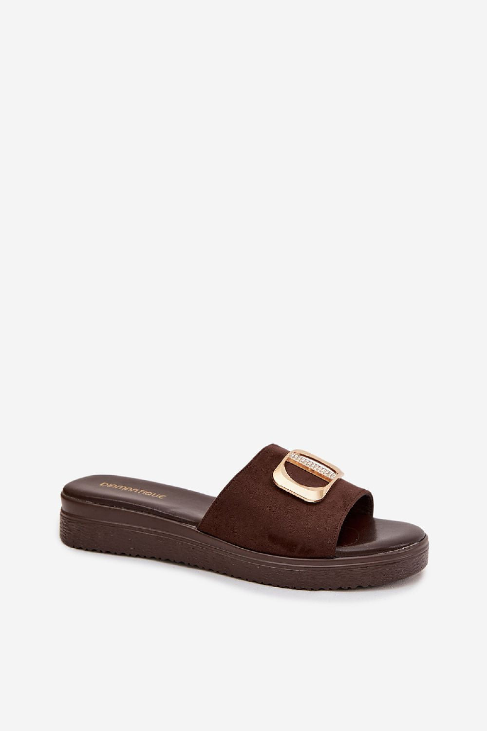  Brown flat sandals wide strap everyday styling