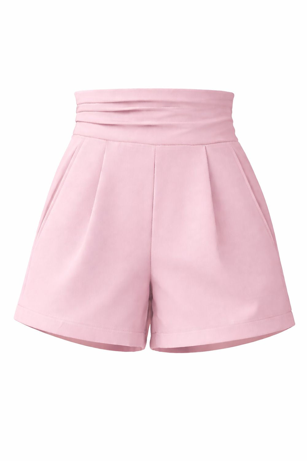 Pink shorts on a white background