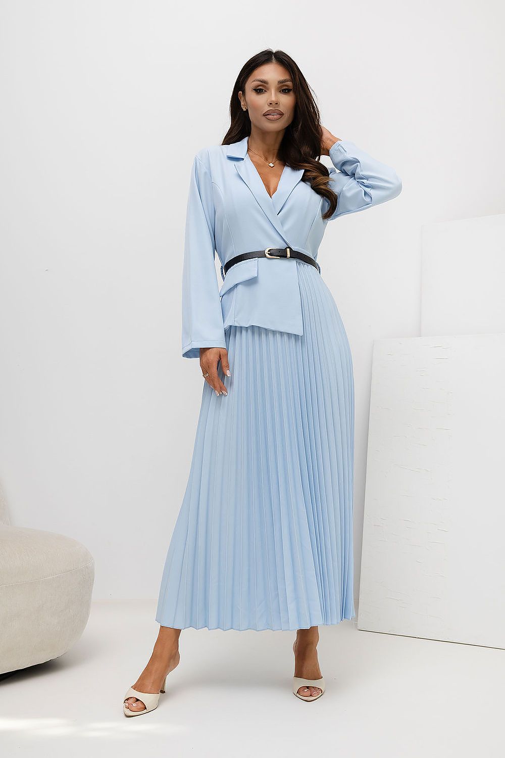 Maréline Pleated Sailor Maxi Dress – Structured Elegance, Fluid Movement –  Sharon Roses Emporium