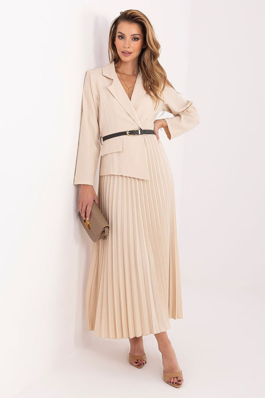 maxi dress waist belt classic formal look