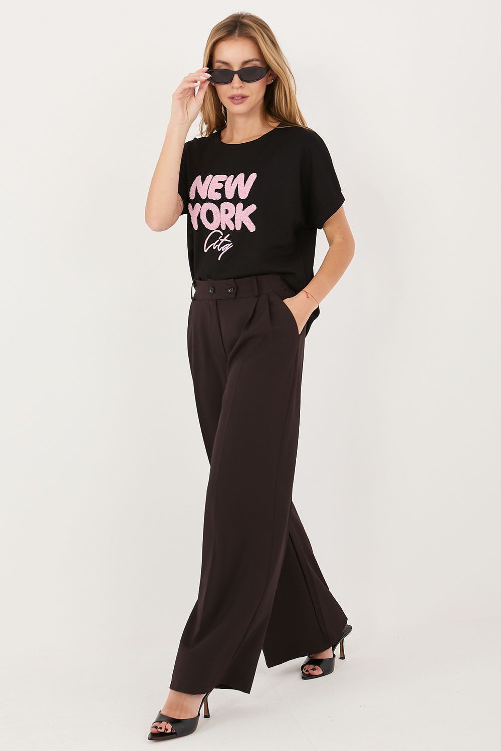 embroidered t-shirt short sleeve casual style-black-2