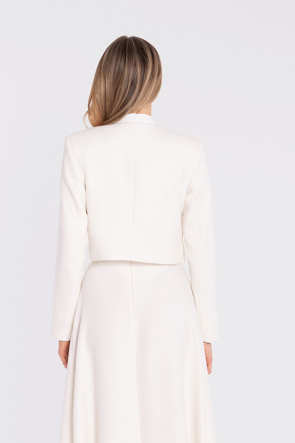 cropped blazer minimalist tailored design-rear-view