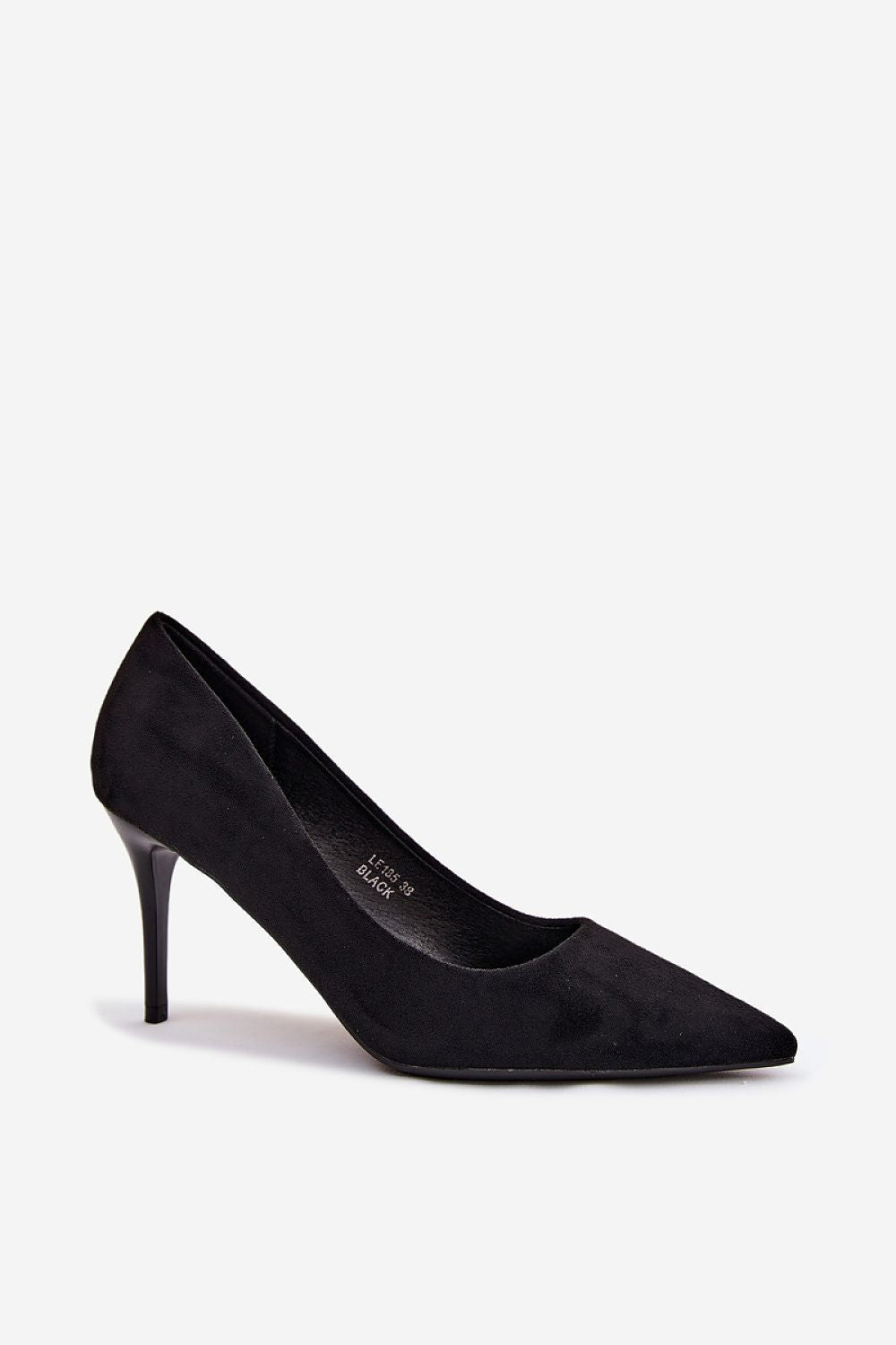  faux suede stiletto heels with elegant pointed toe design