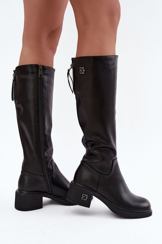  Vinceza women's leather boots with zip fastening and insulated interior