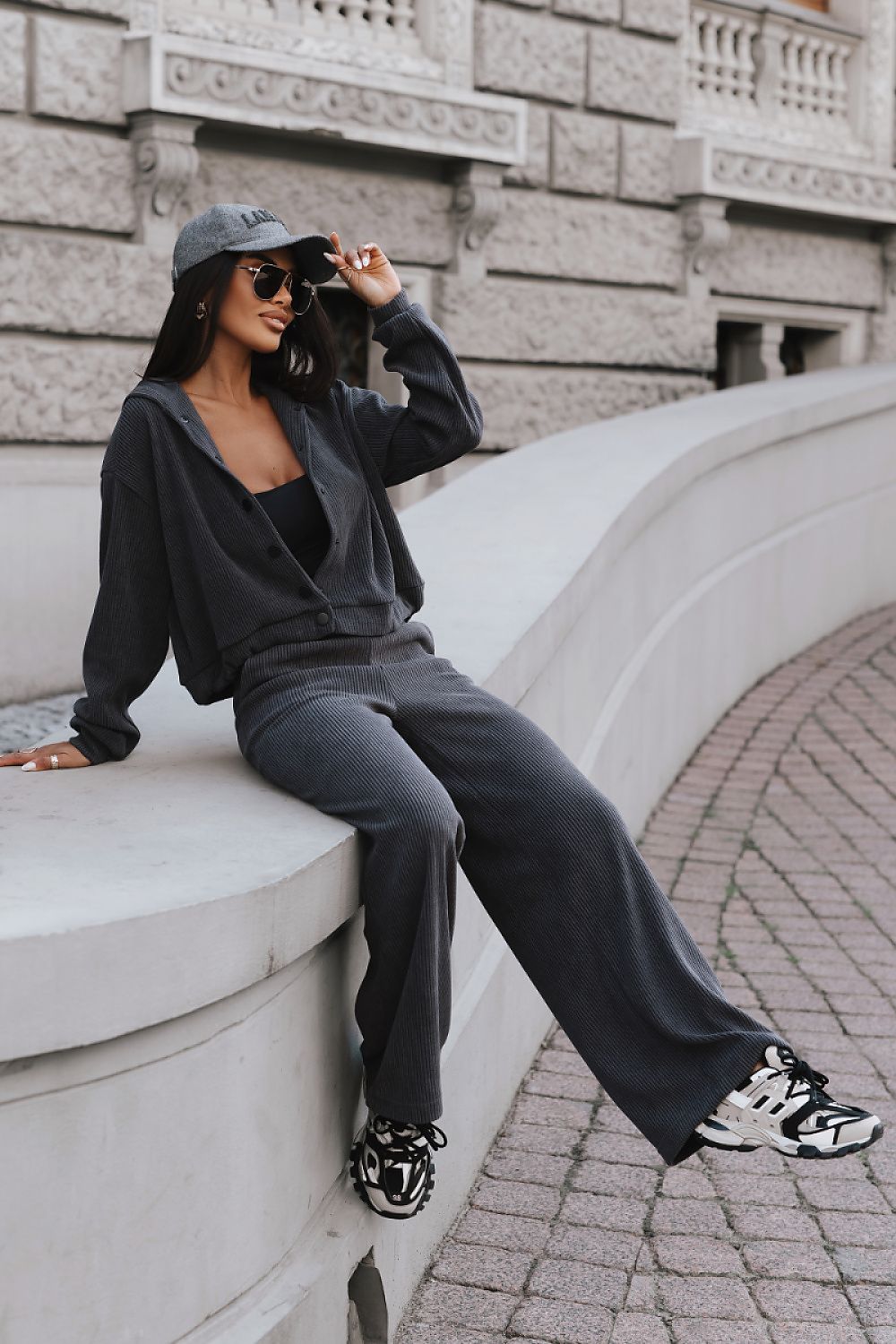 Maddox Relaxed-Fit Grey Women's Hoodie and Jogger Set