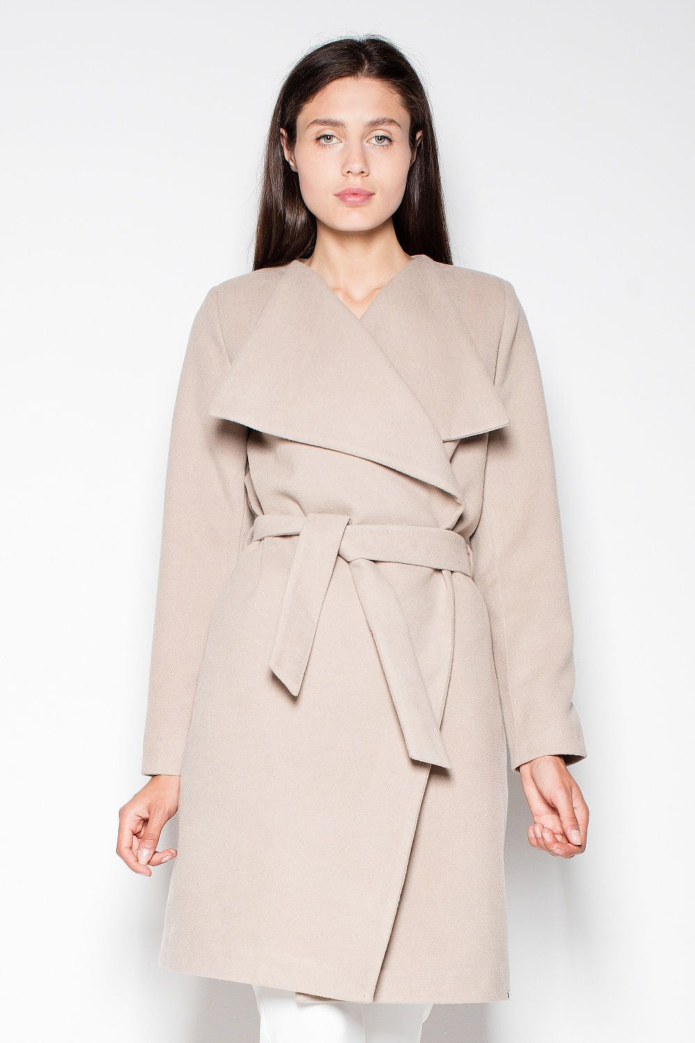  Camellia Belted Coat Grey Back