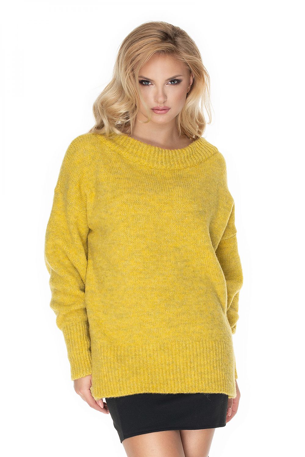  yellow wool blend loose fit jumper.