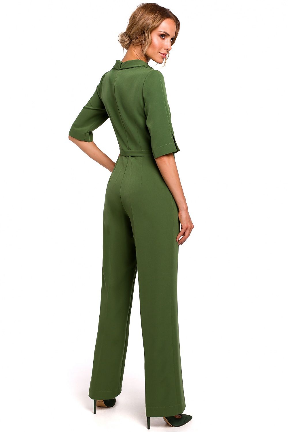  green straight leg minimalist women’s jumpsuit