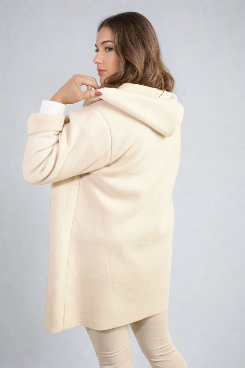 Open Front Folded Sleeve Jacket with Pockets