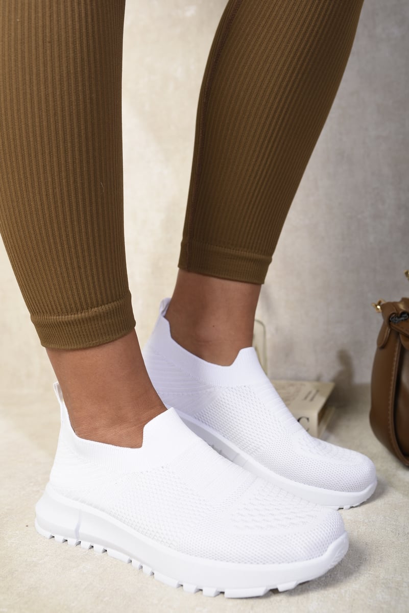 Knit Slip-On Zip Trainers