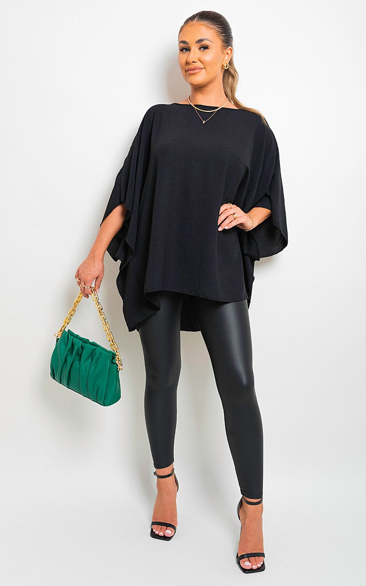 Oversized Batwing Sleeve Casual Tops