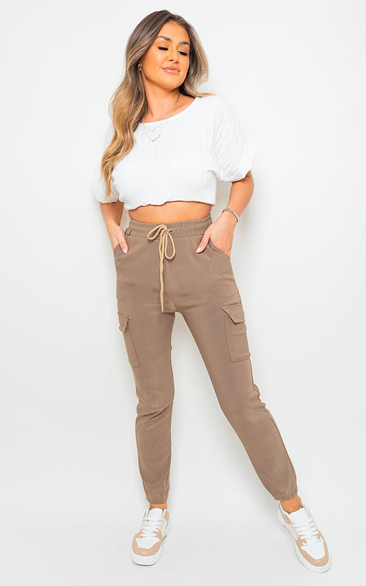 Cargo Pocket Trouser With Drawstring