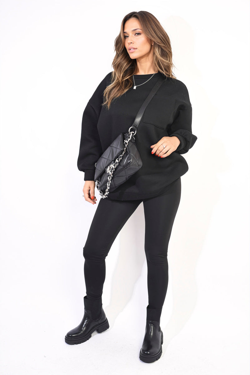 Oversized Pocket Sweatshirt And Leggings Co-ord Set