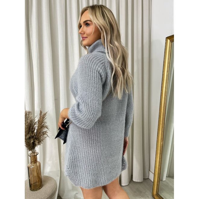 Chunky Roll Neck Knitted Jumper