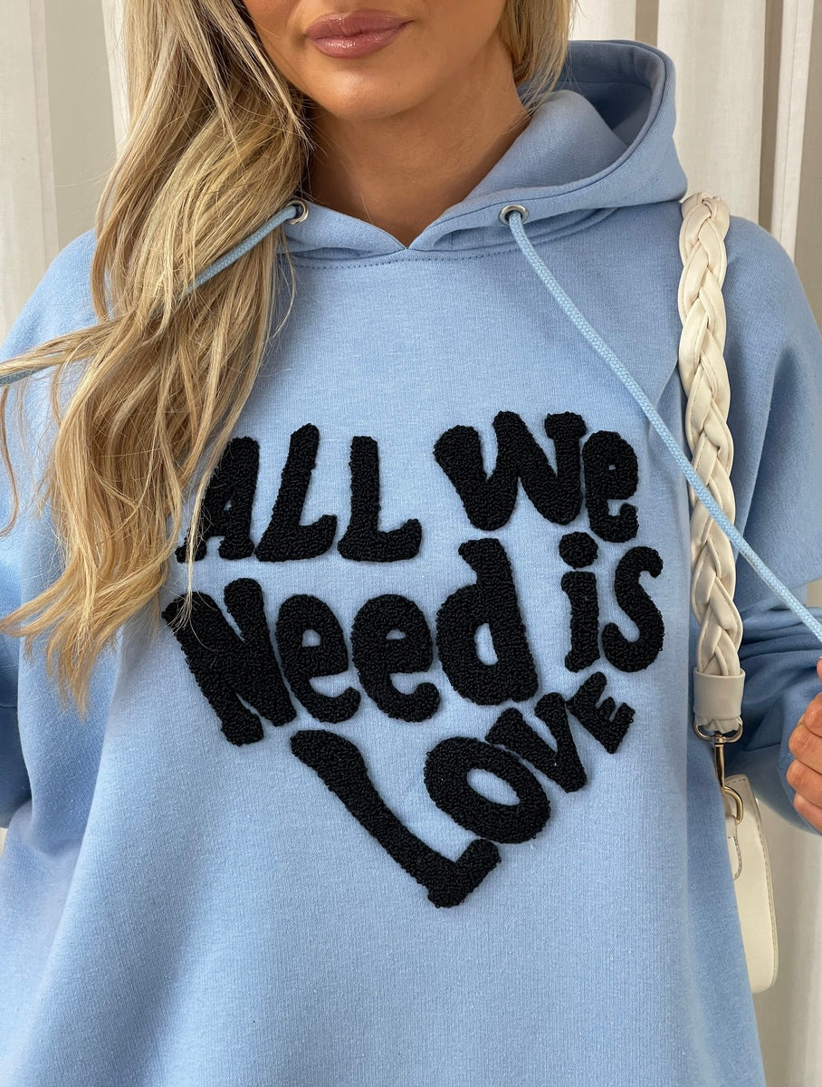 All We Need Is Love Oversized Hoodie