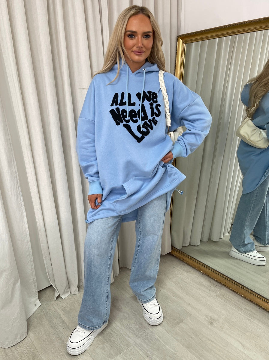 All We Need Is Love Oversized Hoodie