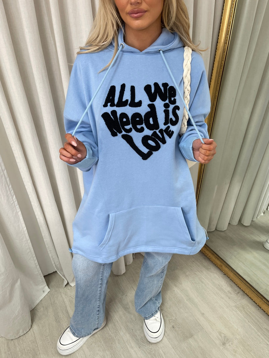 All We Need Is Love Oversized Hoodie
