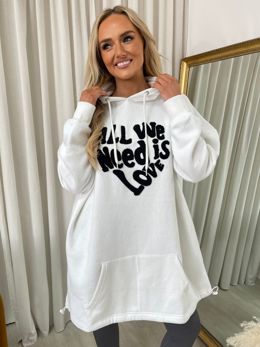 All We Need Is Love Oversized Hoodie