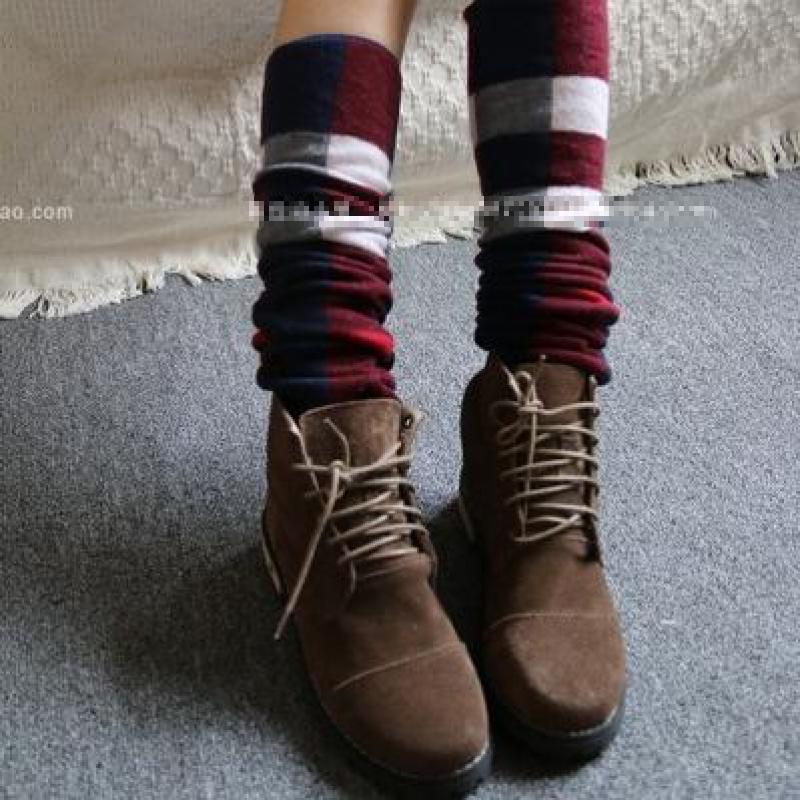 Striped Wool Boot Gaiter/Leg-Warmers