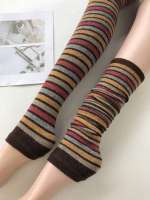 Colourful Stripe Wool Boot Gaiters/Leg-Warmer