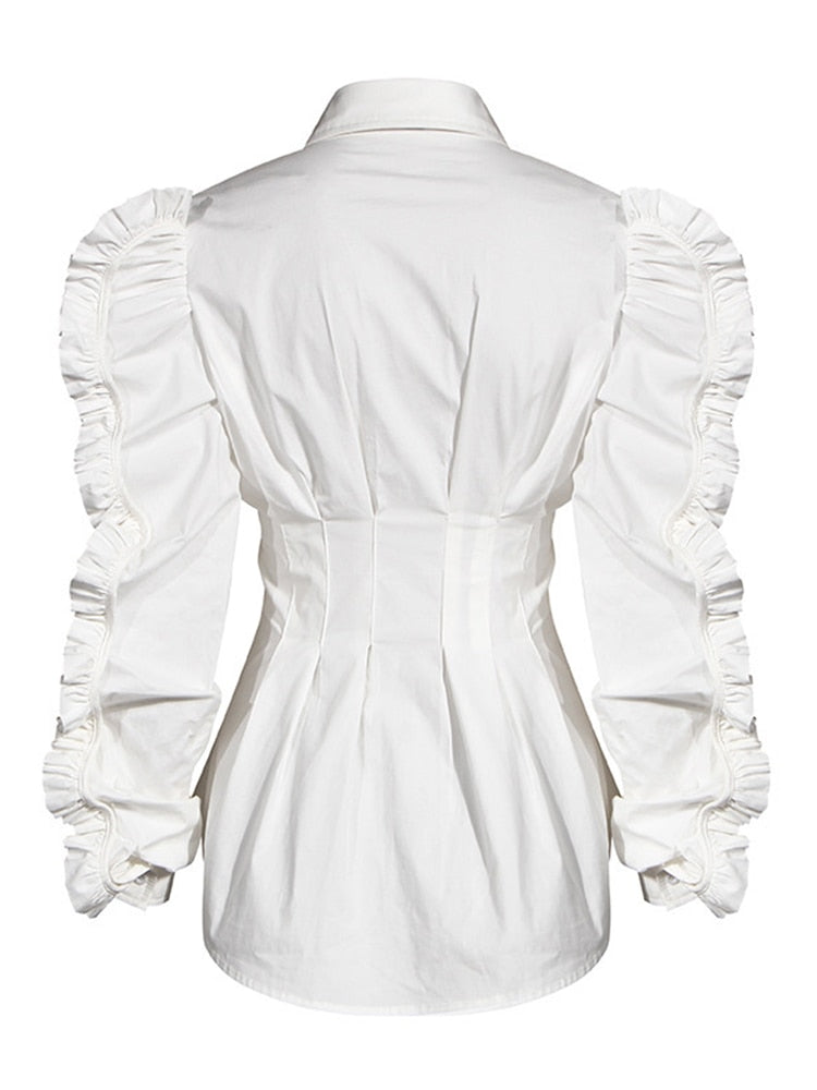Exceptional Pleated Ruffle Shirt